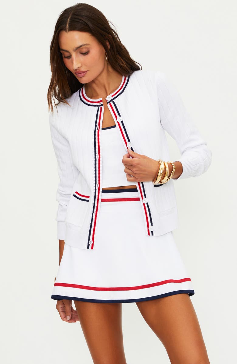 Beach Riot Ally Rib Cardigan, Alternate, color, Heritage White