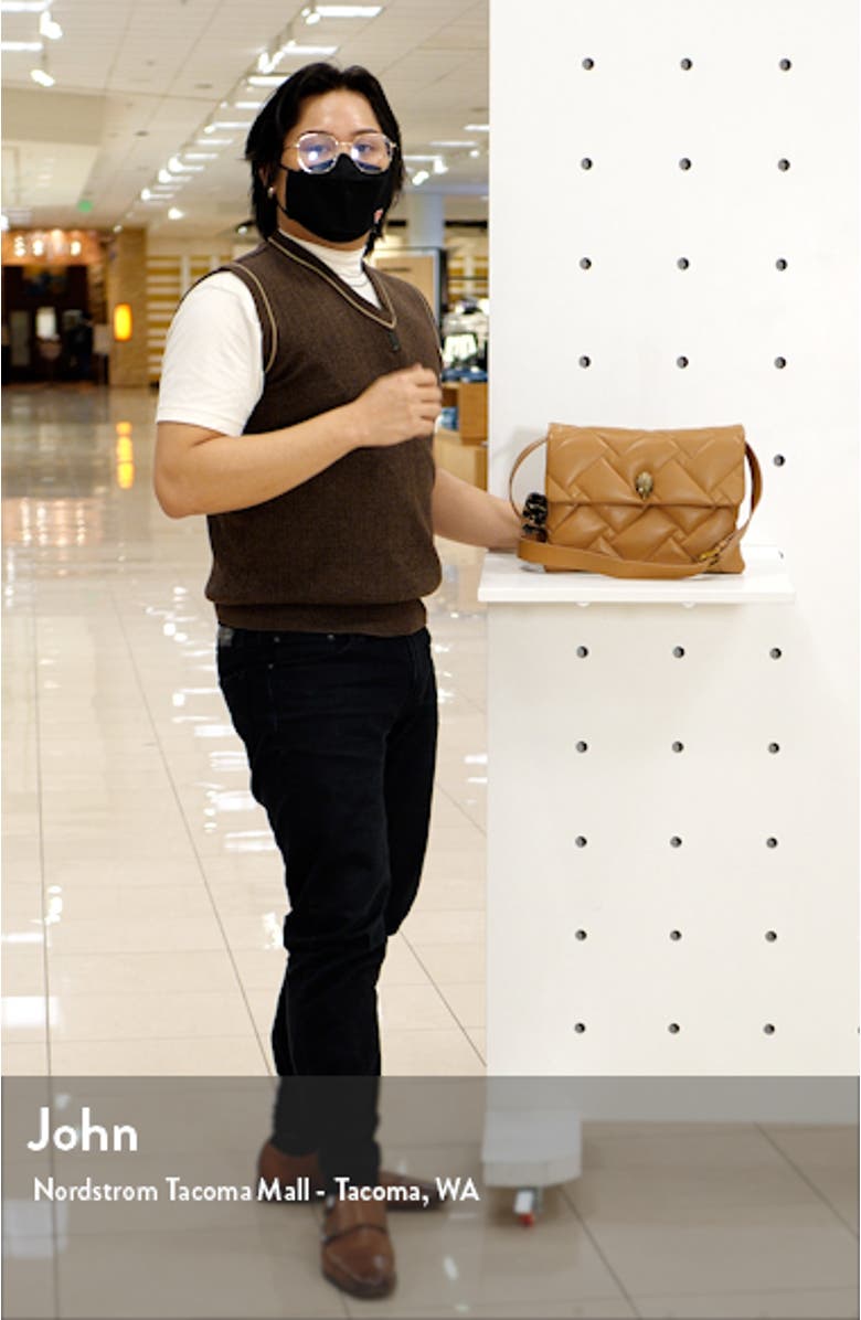 Large Kensington Quilted Leather Shoulder Bag, sales video thumbnail