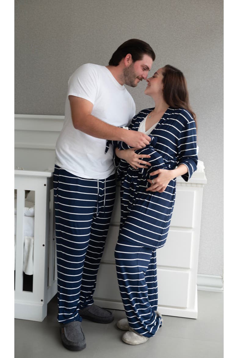 Men's Oliver Pajama Pants, Alternate, color, Navy Stripe