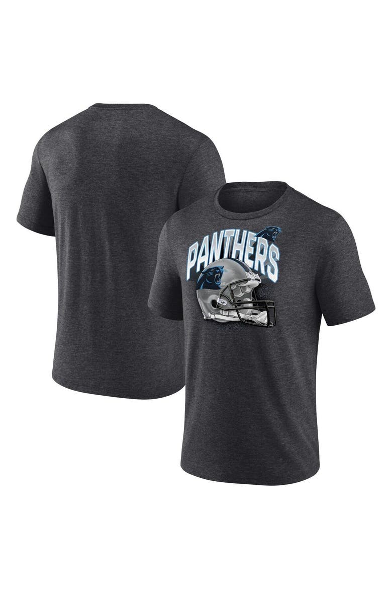 Men's Fanatics Branded Heathered Charcoal Carolina Panthers End Around Tri-Blend T-Shirt, Main, color, Heather Charcoal