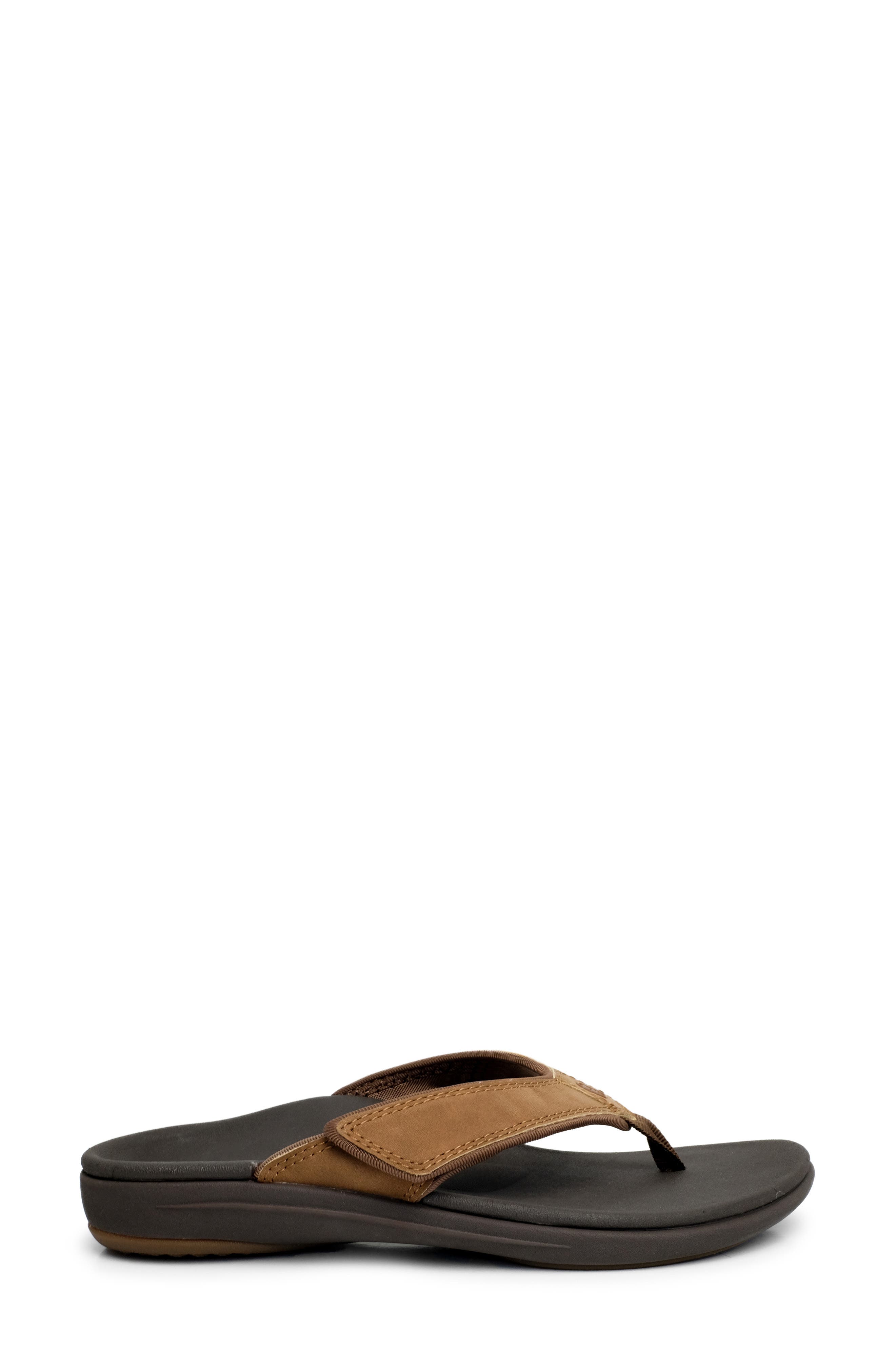 Yumi Water Resistant Flip Flop, Alternate, color, BROWN