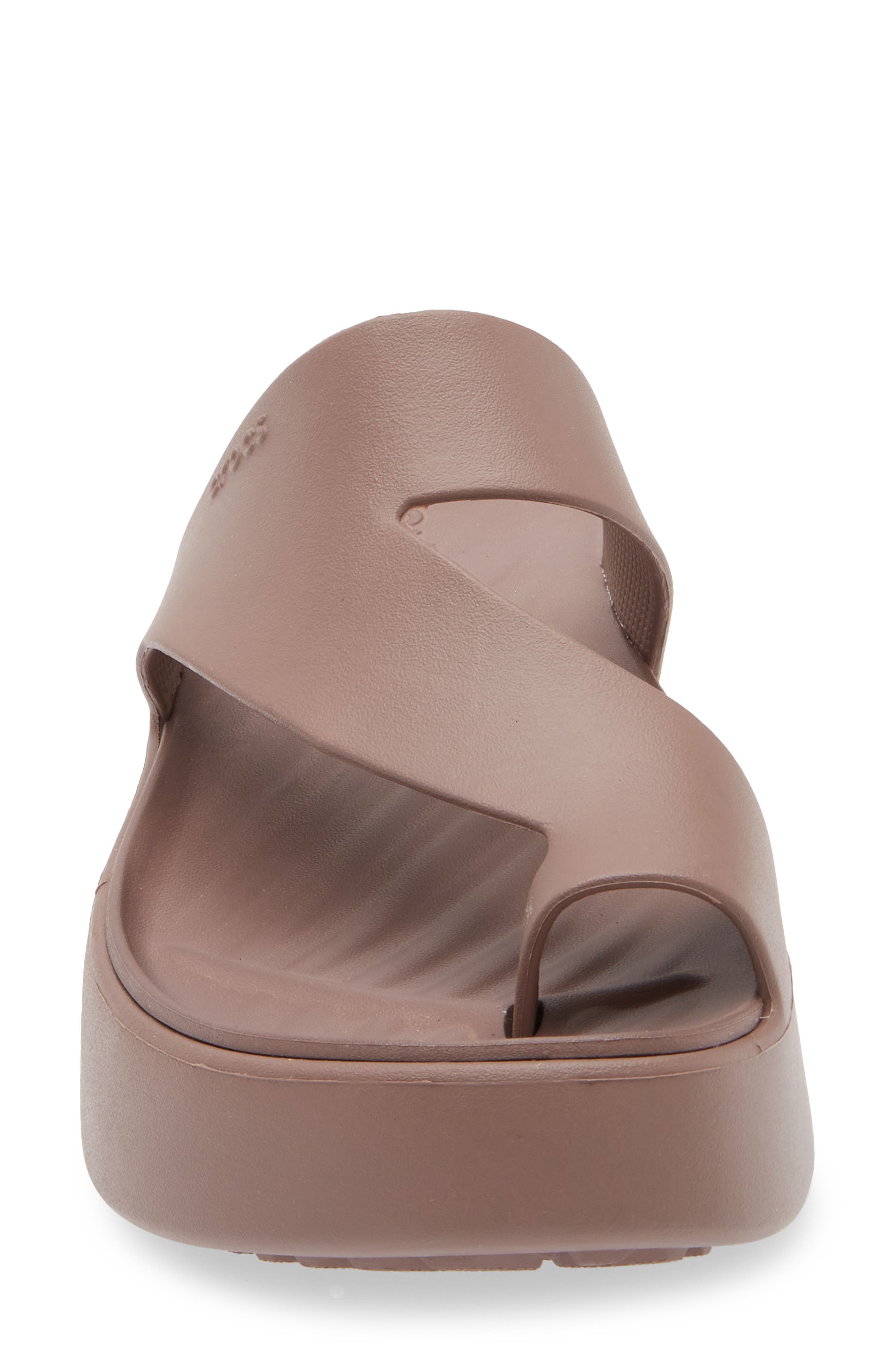 CROCS Getaway Toe Loop Waterproof Platform Sandal, Alternate, color, Truffle