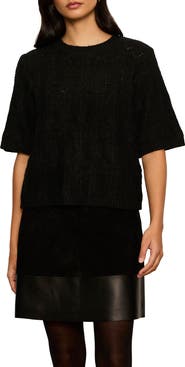 Sanctuary Pointelle Short Sleeve Sweater
