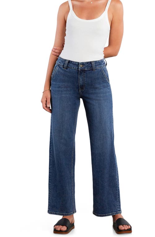 Wash Lab Denim Kellie High Waist Relaxed Straight Leg Jeans In Blue