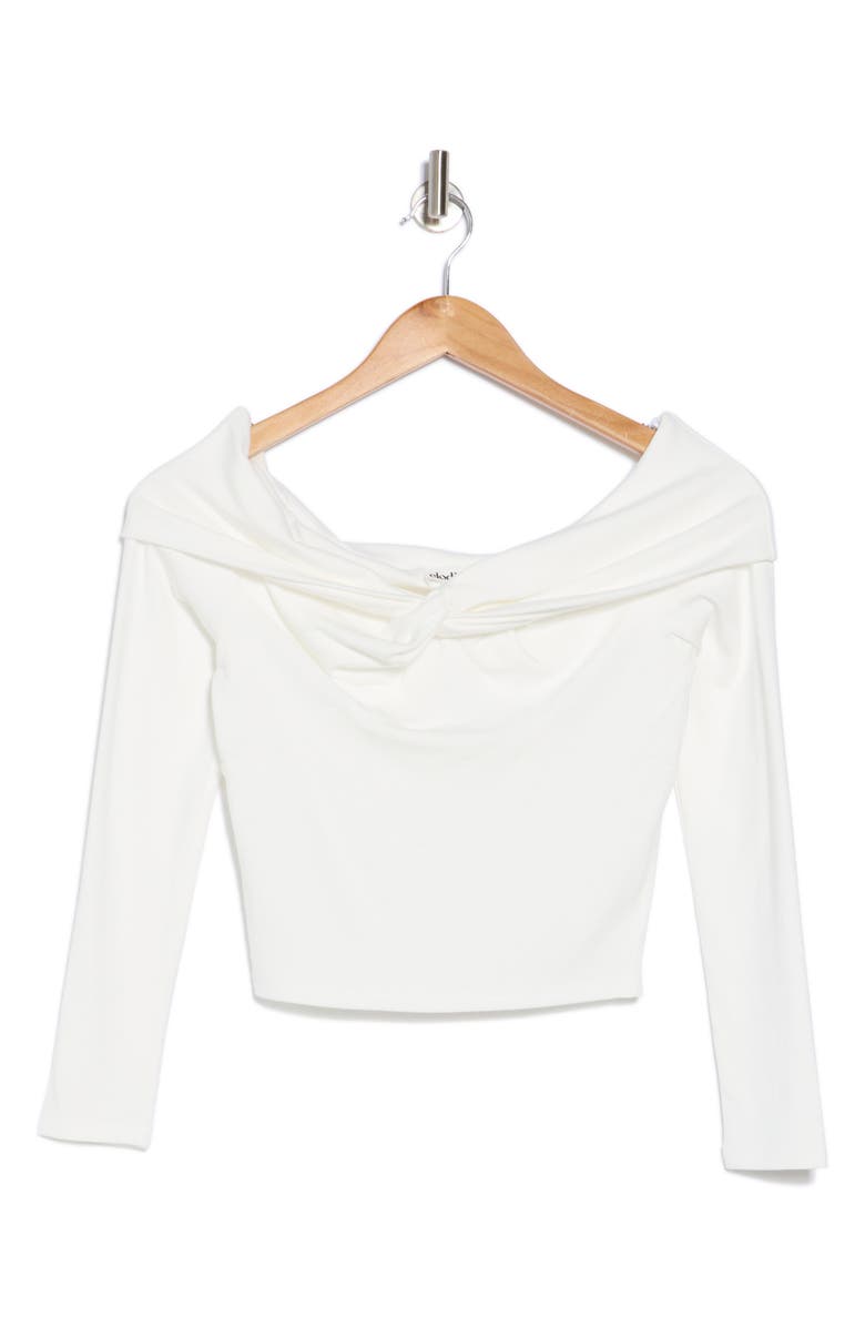 Elodie Twist Front Long Sleeve Top, Alternate, color, Off White