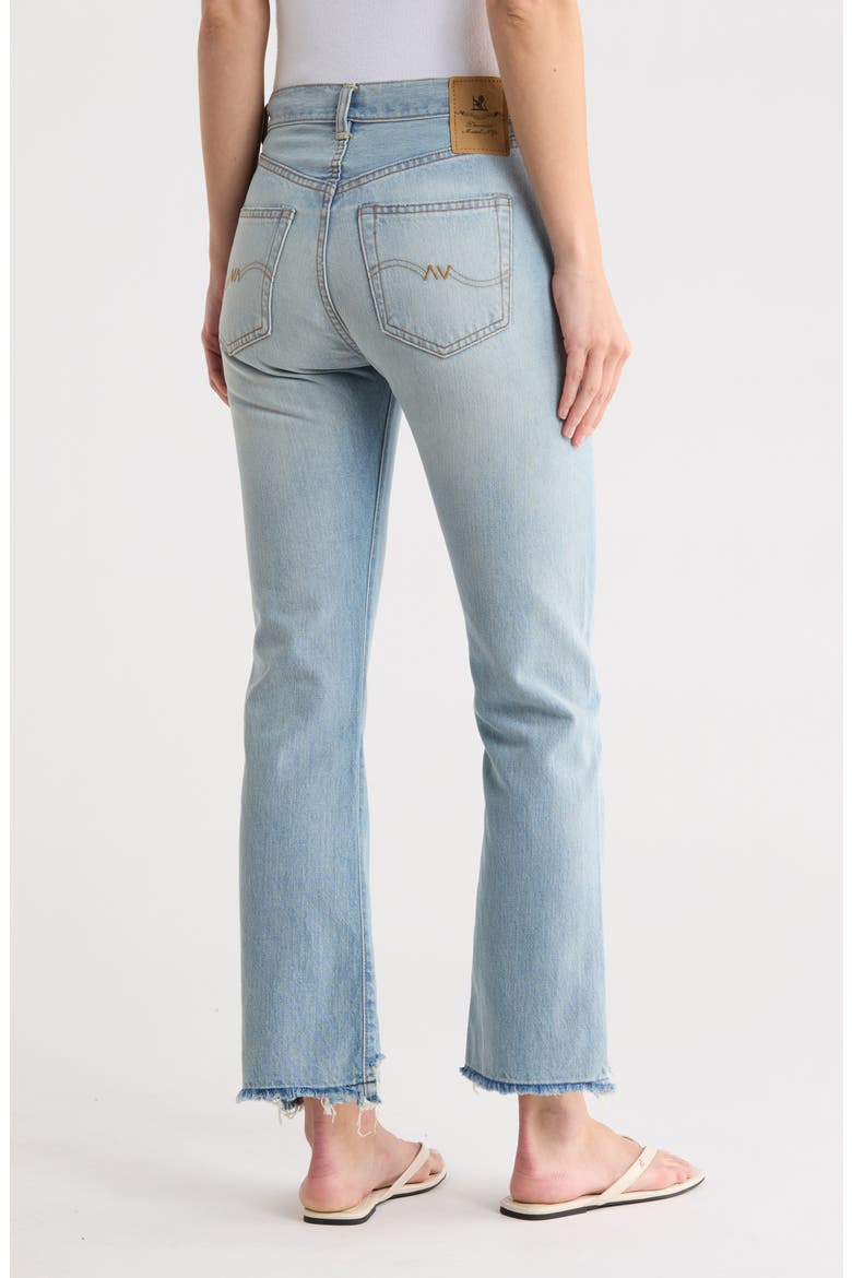 Jaclyn Slim Kick Frayed Jeans, Alternate, color, JINX BLUE