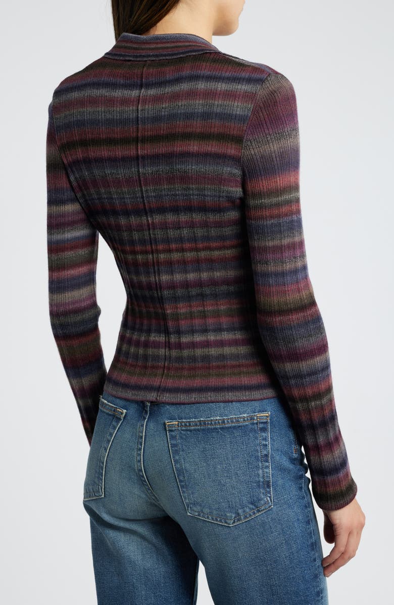 Rib Wool Polo Cardigan