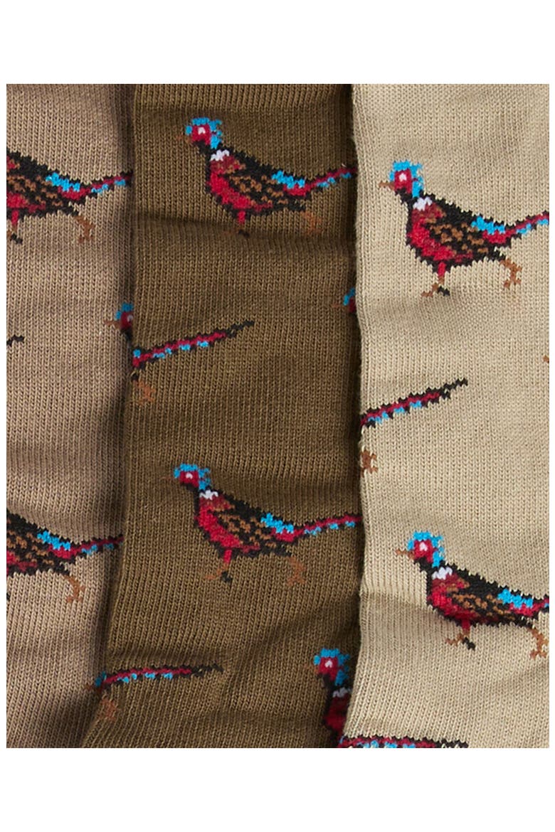 Pheasant Assorted 3-Pack Cotton Blend Dress Socks Gift Box, Alternate, color, TRENCH/ BEECH MIX