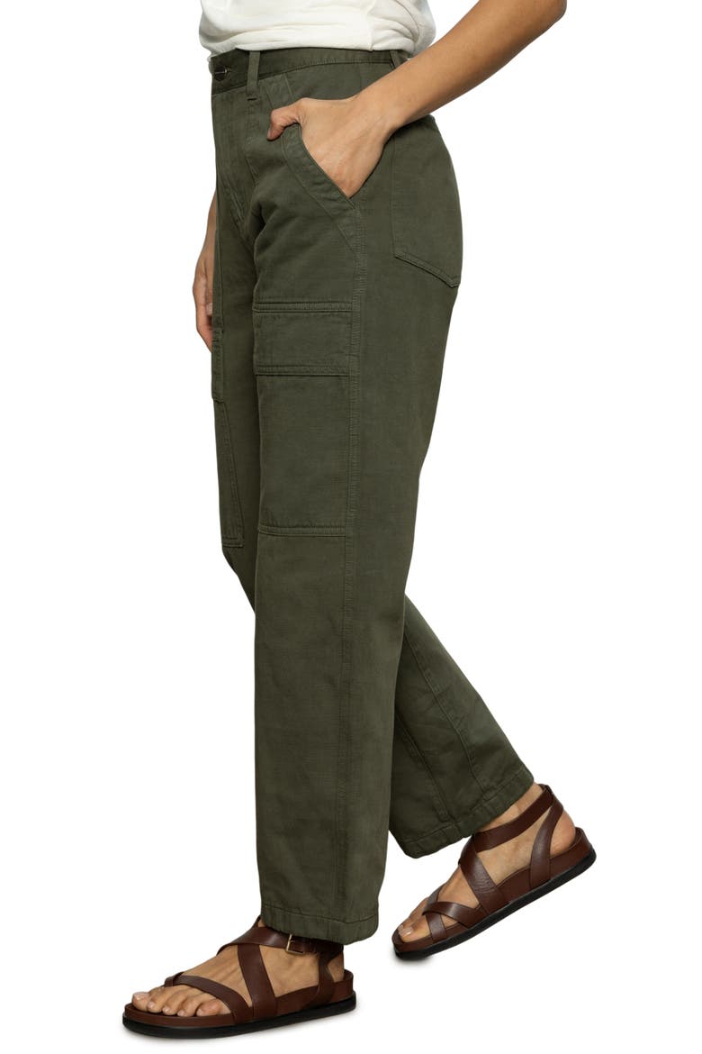 Cotton Utility Pants, Alternate, color, KALAMATA