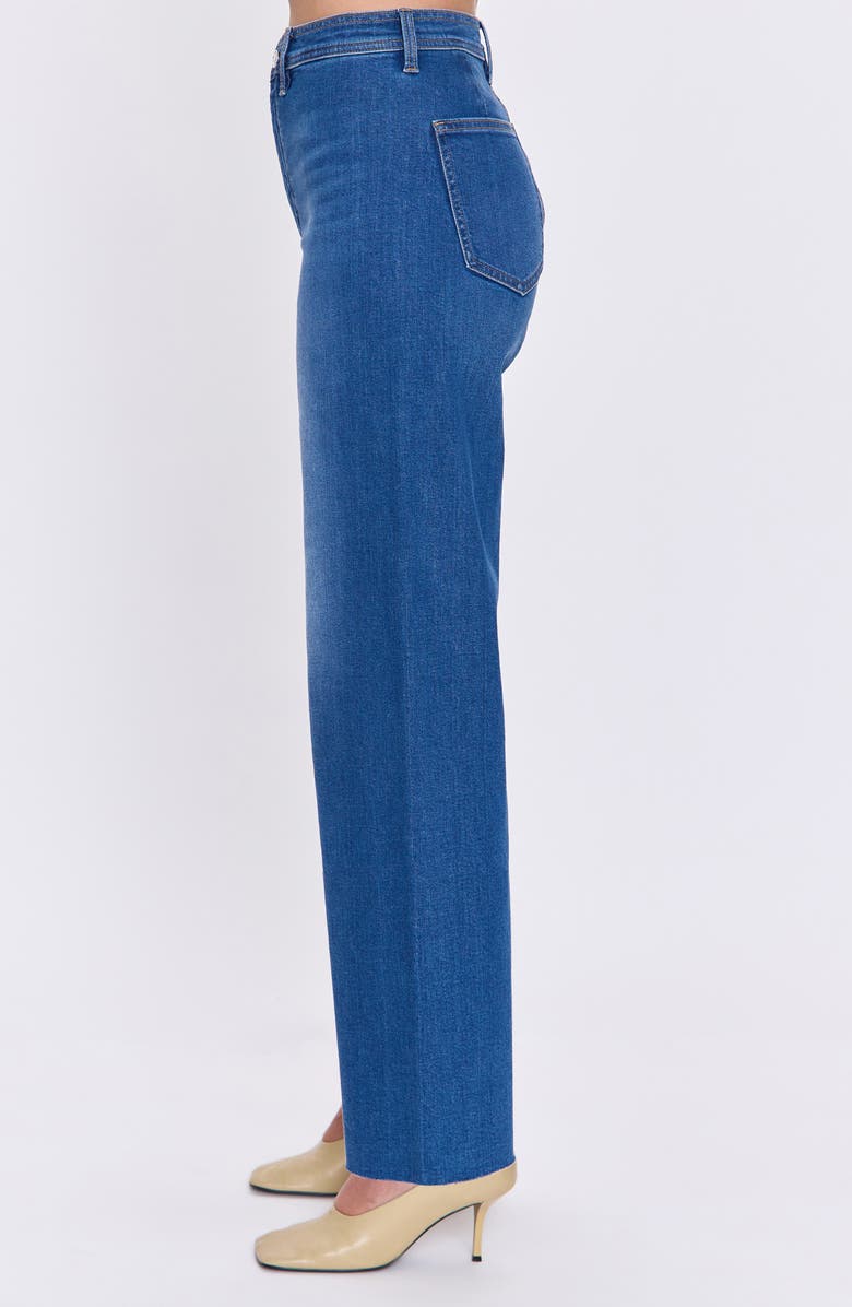 Pistola Penny Wide Leg Raw Hem Jeans, Alternate, color, Rooftop