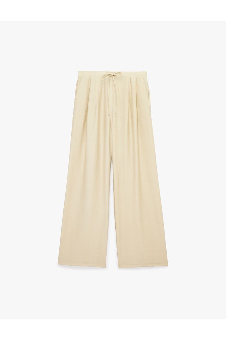 Mid-Rise Wide Leg Trousers, Alternate, color, BEIGE