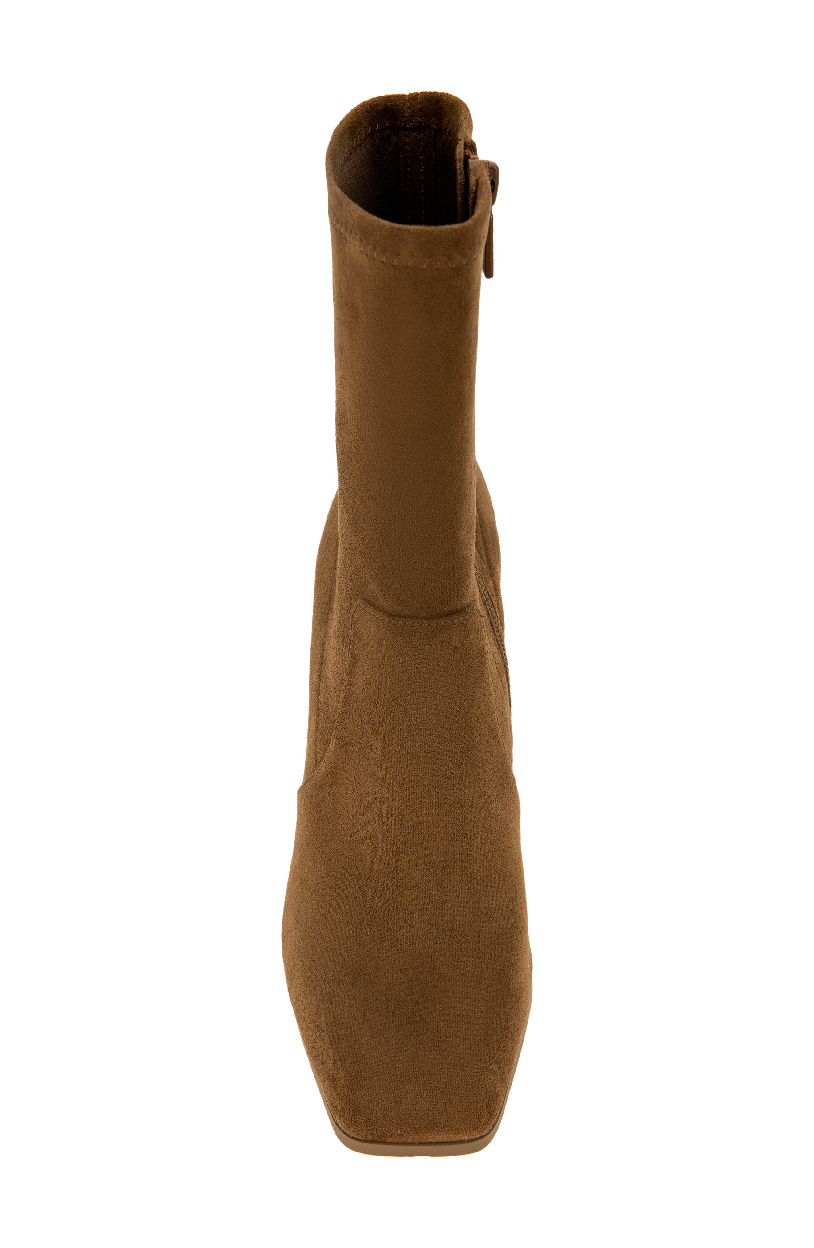 Kenneth Cole Jax Stretch Square Toe Boot, Alternate, color, Cognac