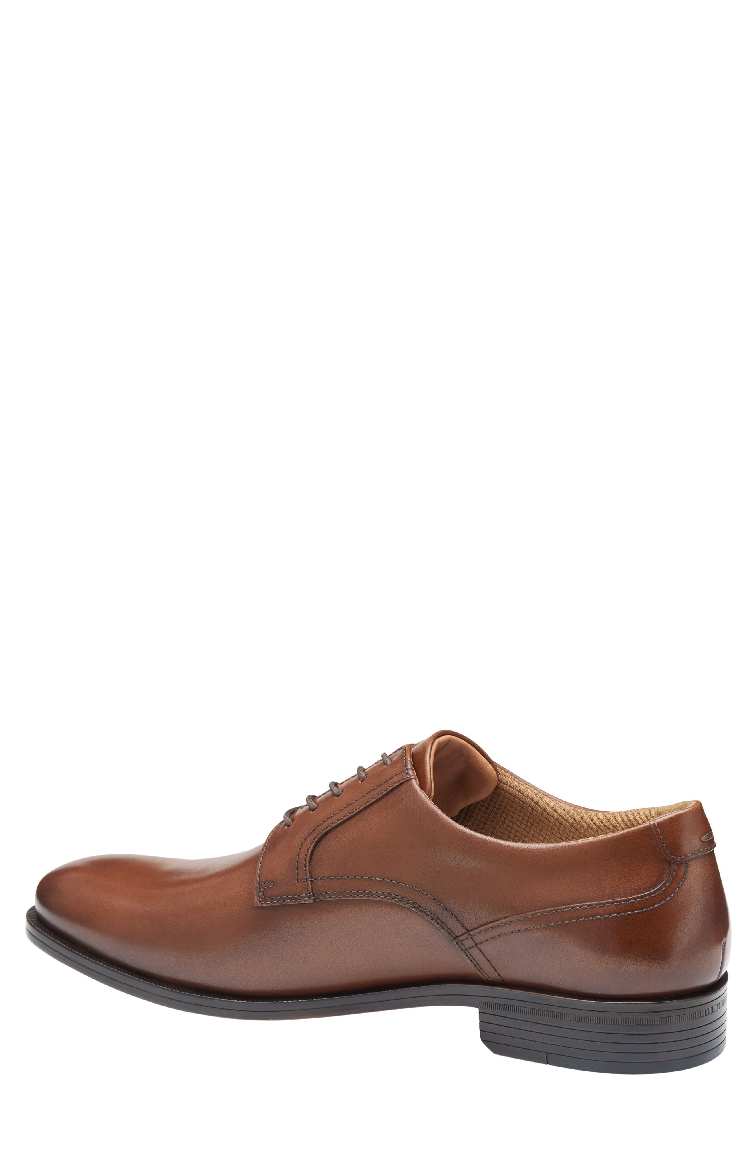 Johnston & Murphy Reeve Plain Toe Derby, Alternate, color, Brown Full Grain