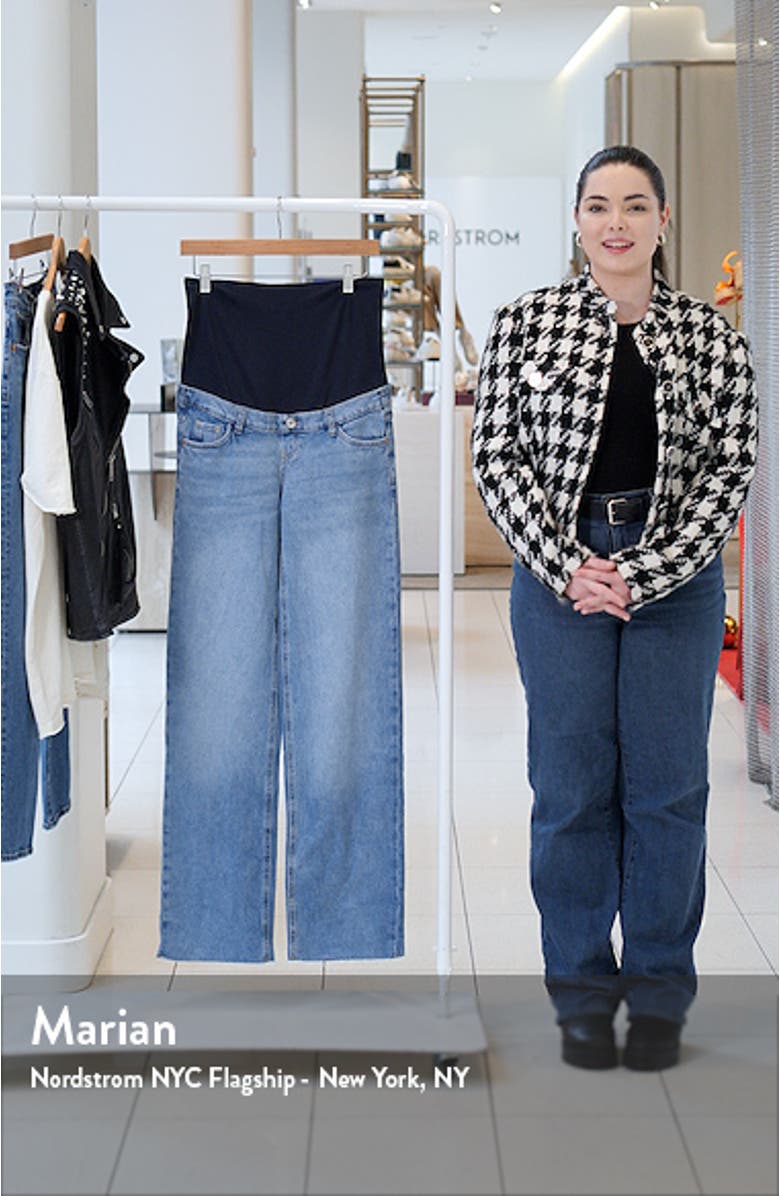 Over the Bump Wide Leg Maternity Jeans, sales video thumbnail