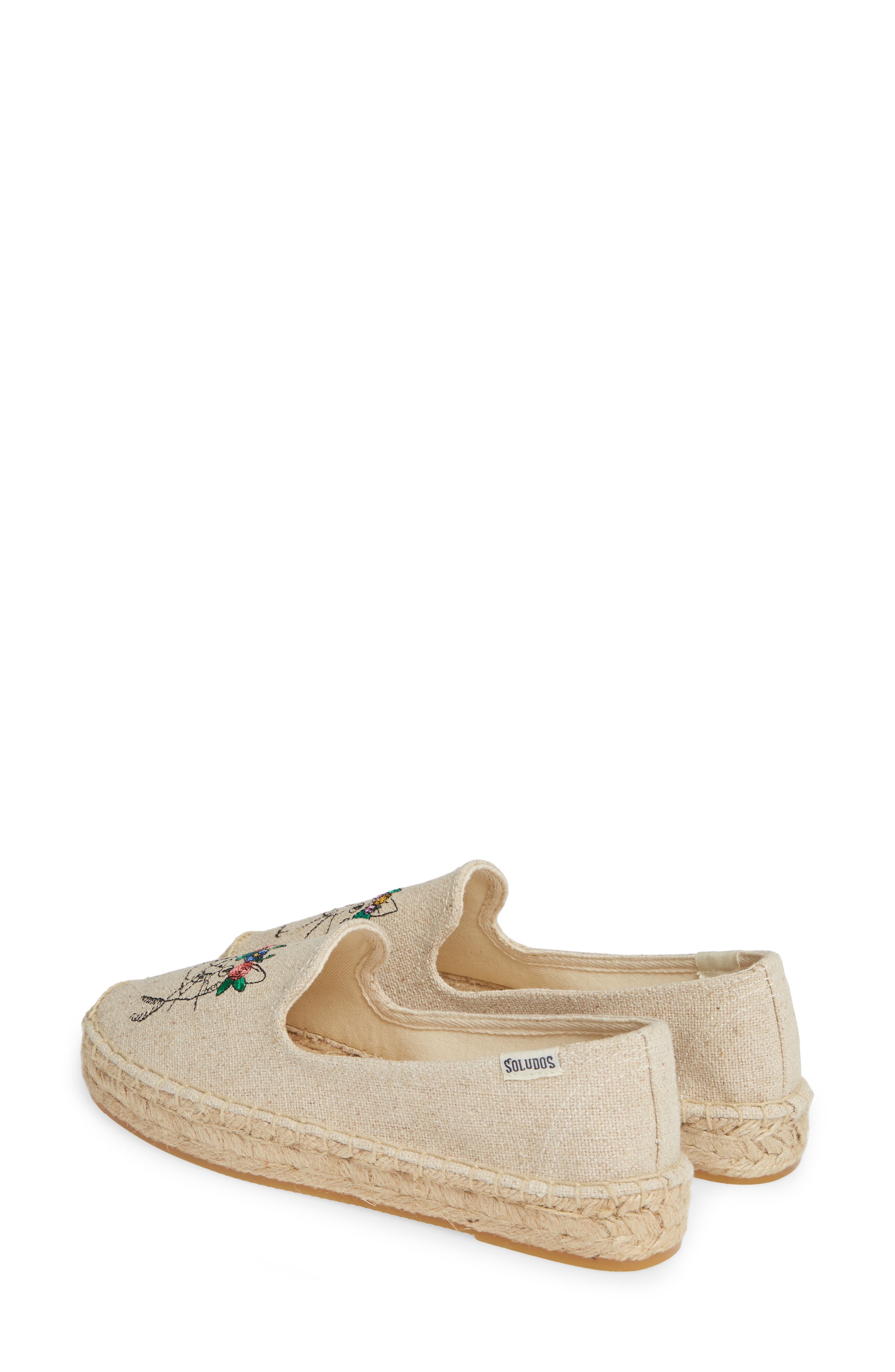 Embroidered Espadrille, Alternate, color, SAND