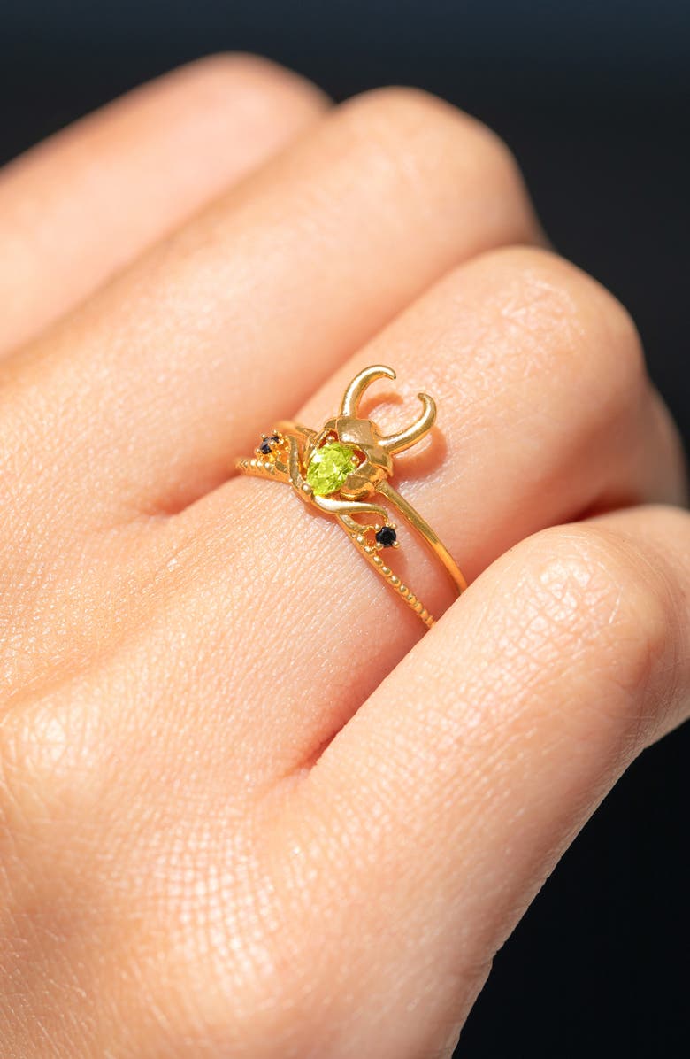 Girls Crew x Marvel Loki God of Stories Ring Set, Alternate, color, Gold