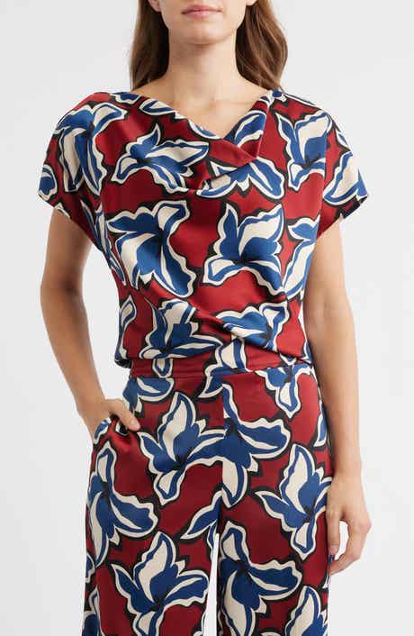 Cowl Neck Floral Top