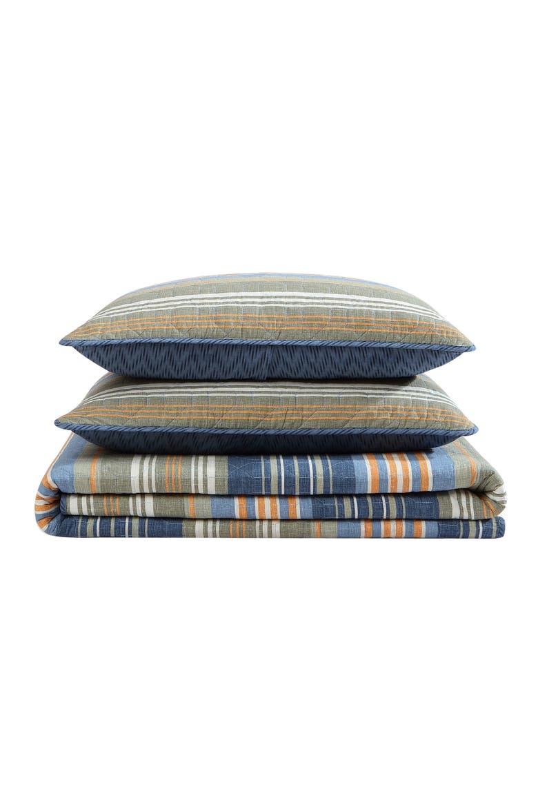 Yakima Valley Cotton Quilt 3-Piece Set, Main, color, GREEN