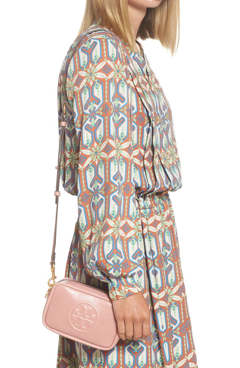 Tory Burch Perry Bombe Glazed Leather Crossbody Bag, Alternate, color,