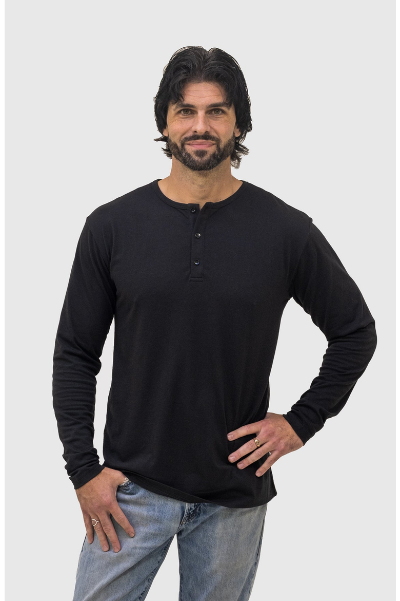 Long Sleeve Henley, Alternate, color, Black