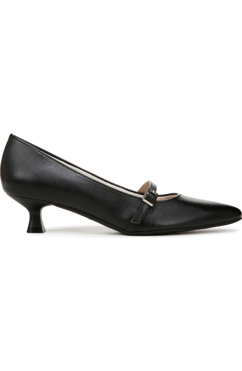 LifeStride Madelyn Mary Jane Pointed Toe Kitten Heel Pump, Alternate, color, Black/ Black
