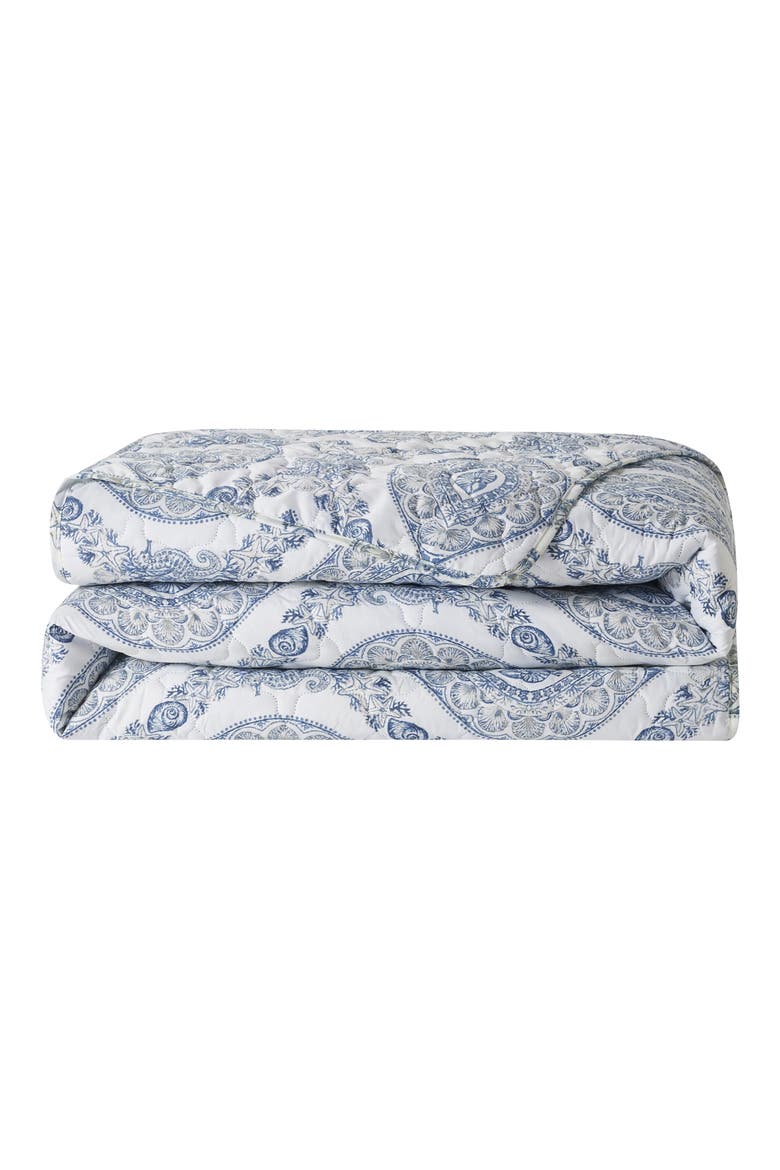 Sea Damask 3-Piece Quilt Set, Alternate, color, BLUE/ MULTI
