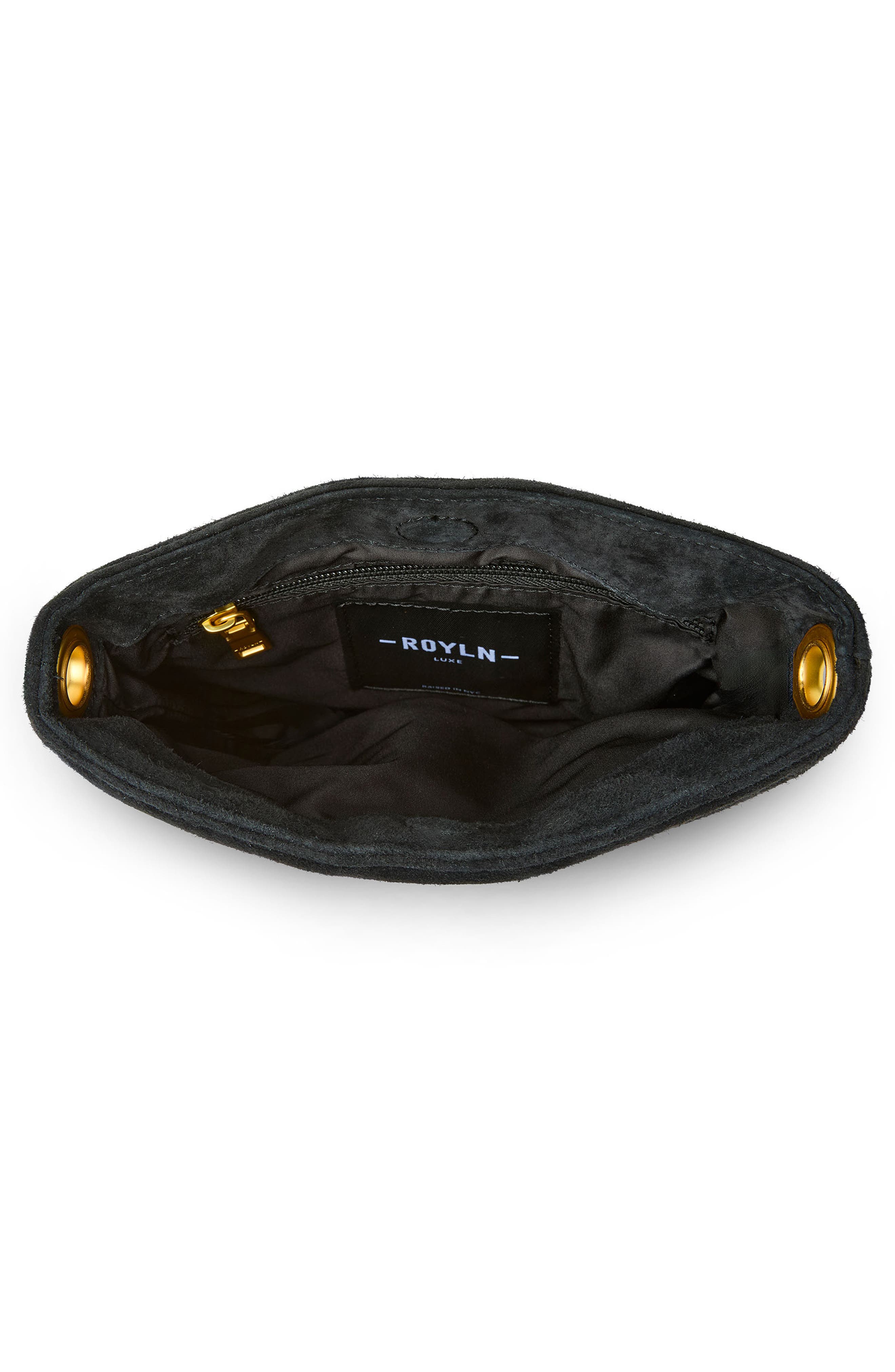 THINK ROYLN Dream Stash Quilted Suede Crossbody Bag, Alternate, color, 