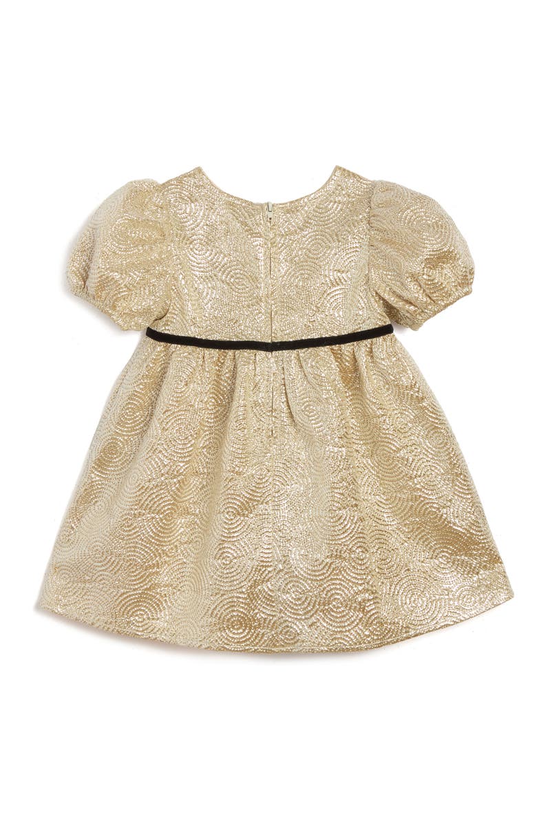 Pippa & Julie Jill Puff Sleeve Jacquard Party Dress, Alternate, color, Gold