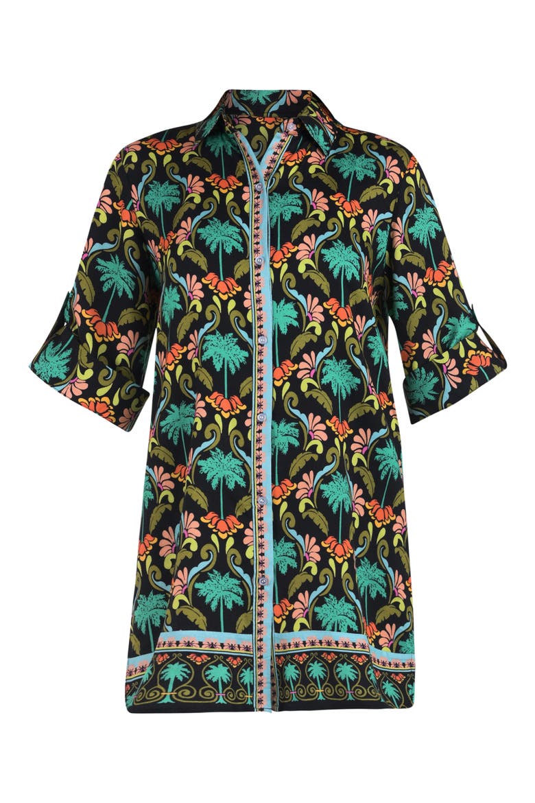 Mirage Resort Cover-Up Tunic, Alternate, color, BLACK MULTI