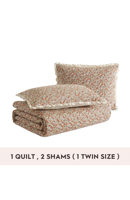 Laura Ashley Loveston Quilt & Sham Set In Terracotta