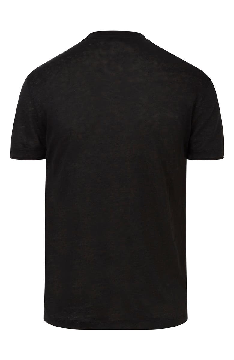 John Varvatos Linen Slim Fit V-Neck T-Shirt, Alternate, color,