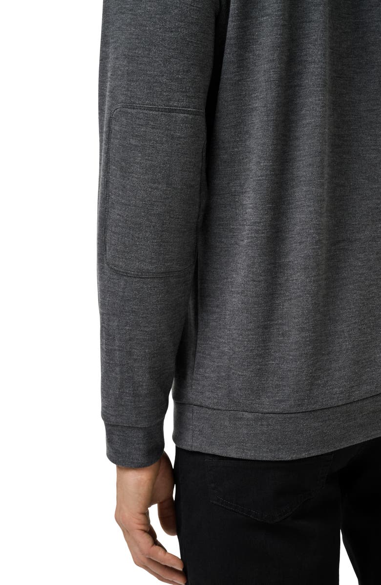 TravisMathew Cloud Long Sleeve T-Shirt, Alternate, color, Heather Black