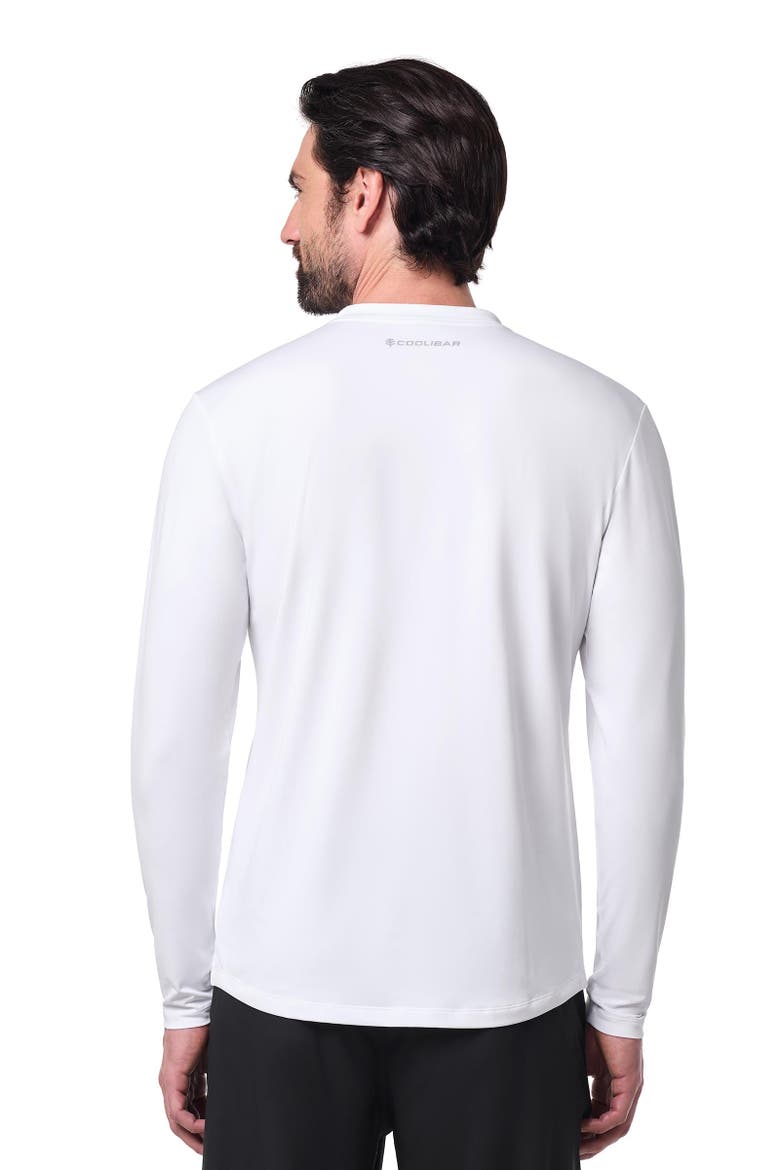 Men's Tiebreaker Long Sleeve Tennis T-Shirt, UPF 50+ Sun Protection, Alternate, color, White
