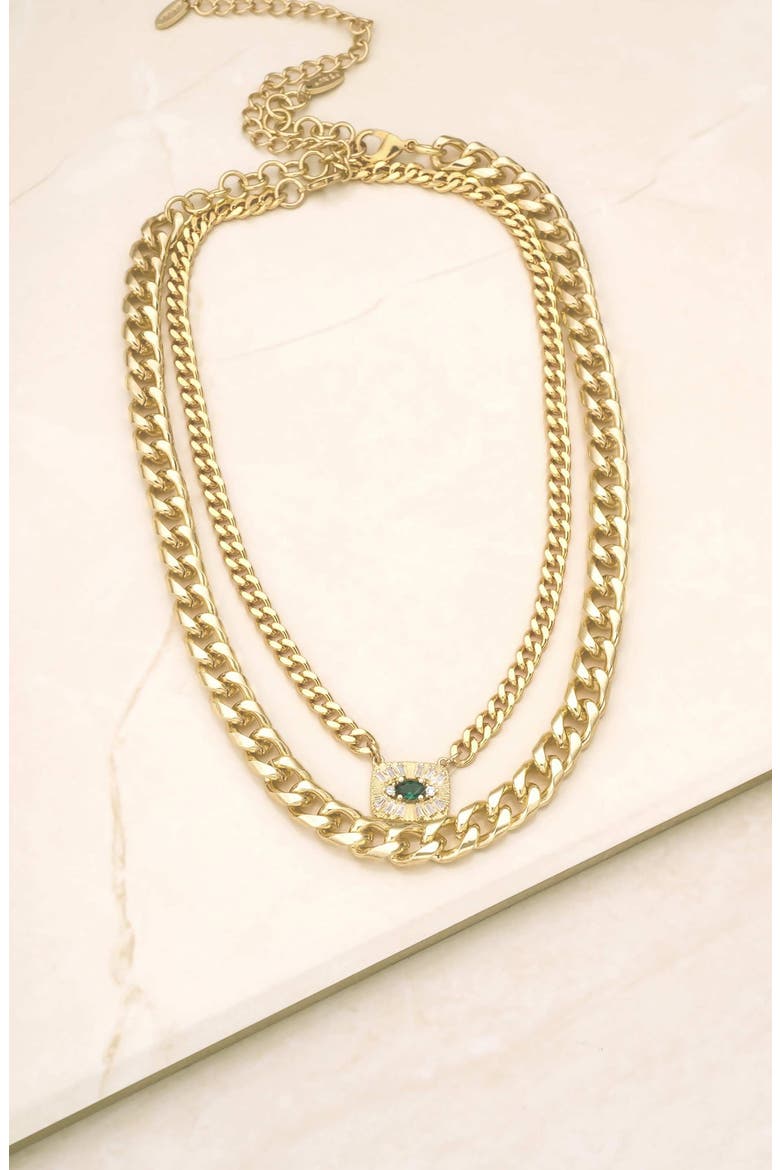 Set of 2 Chain Necklaces, Alternate, color, GOLD