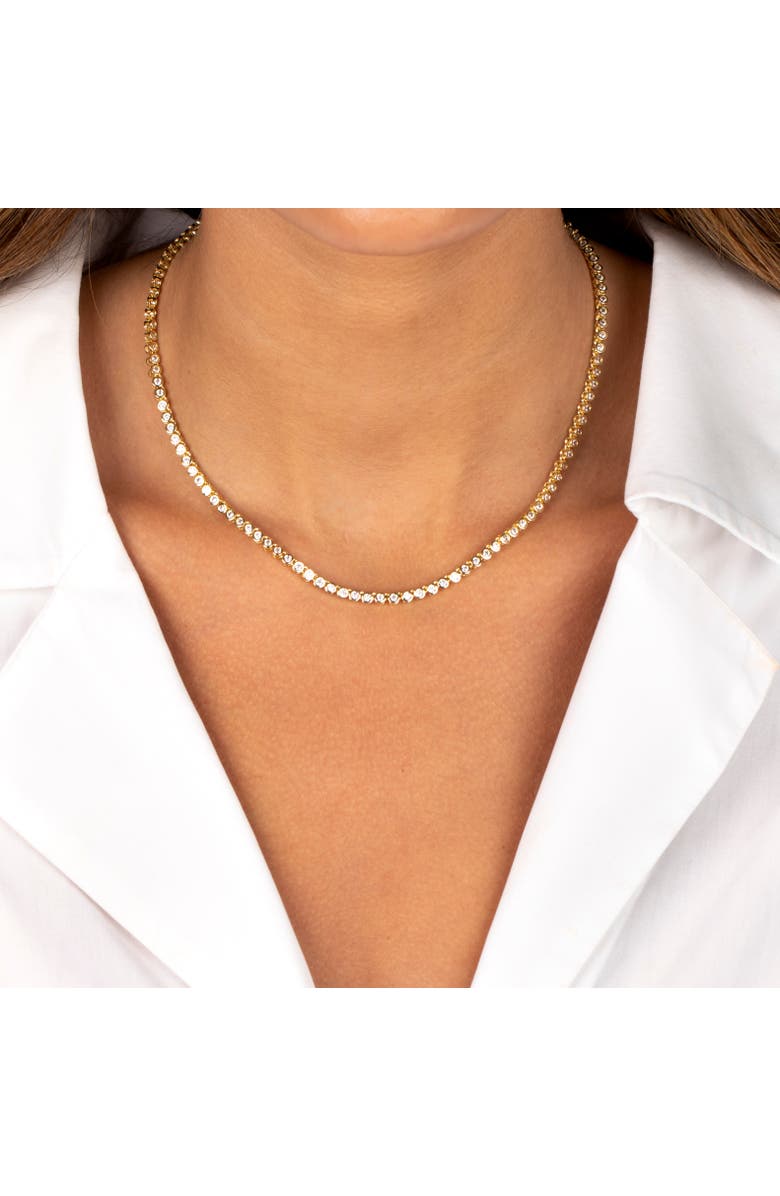 BY ADINA EDEN CZ Bezel Tennis Necklace, Alternate, color, Gold