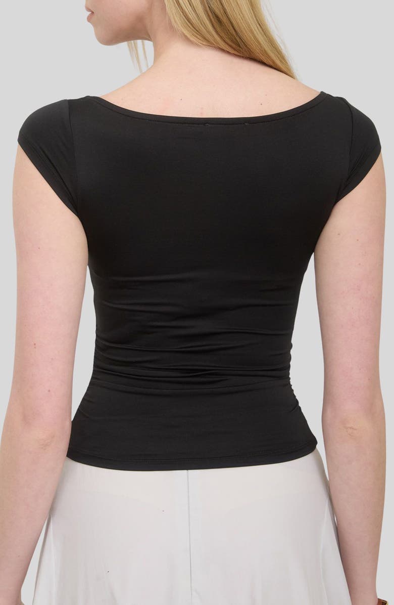 Blu Pepper <p>Boat Neck Top</p>, Alternate, color, Black