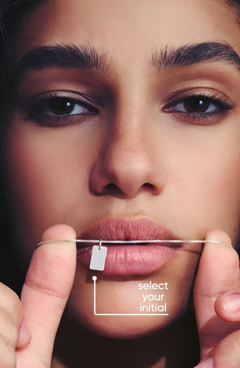 Oak & Luna Willow Initial Tag Necklace - 925 Sterling Silver, Alternate, color, Letter G