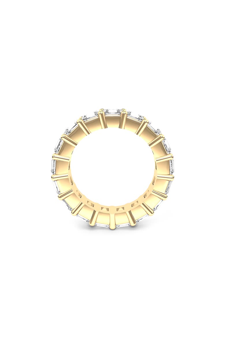 Asscher Cut Lab Created Diamond Eternity Band Ring, Alternate, color, YELLOW GOLD