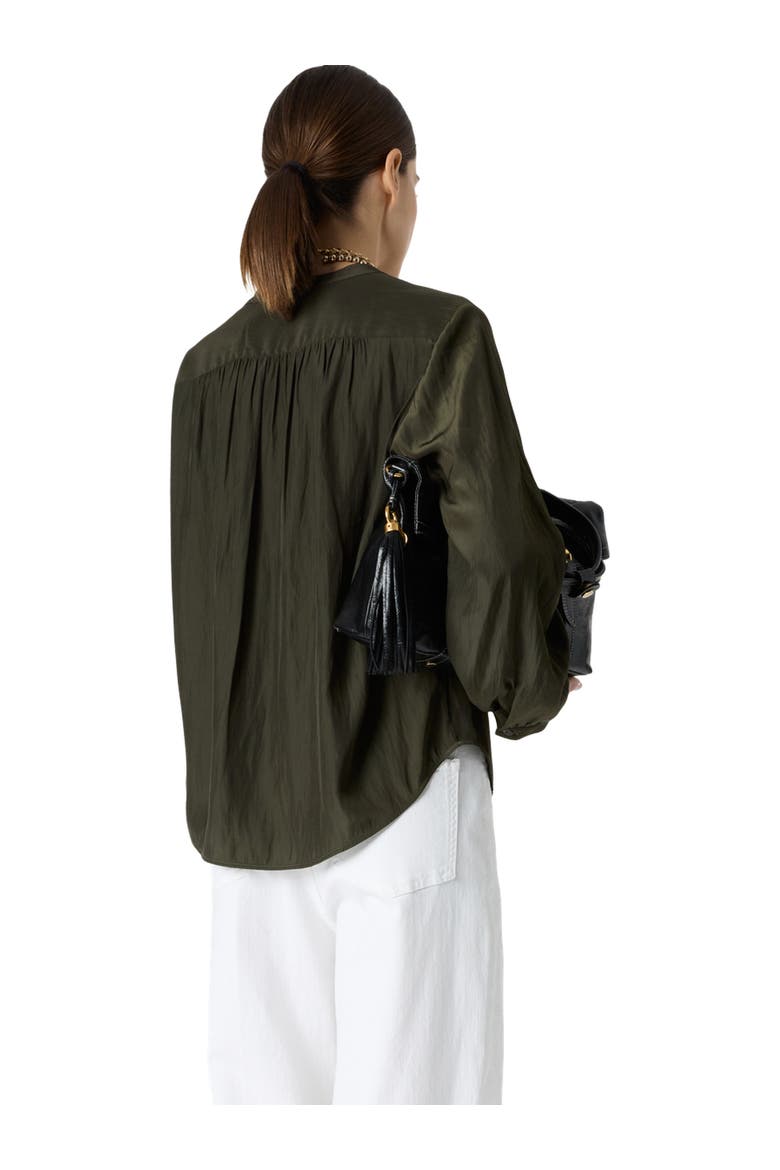 Cyndie Gathered Detail Blouse, Alternate, color, Khaki