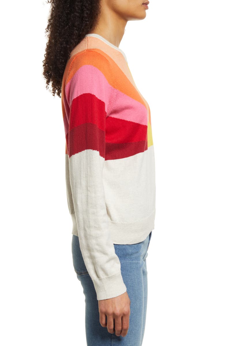 Marine Layer Icon Intarsia Sunset Cotton Sweater, Alternate, color, 