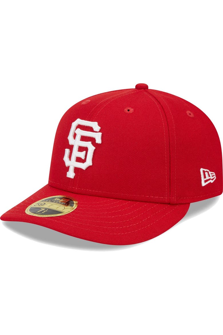 Men's New Era Scarlet San Francisco Giants Low Profile 59FIFTY Fitted Hat, Main, color, Scarlet