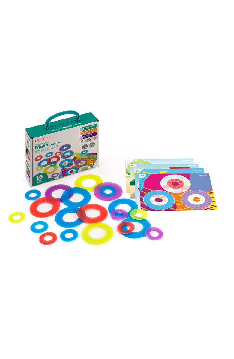 Miniland Translucent Math Color Rings, Main, color, Multi