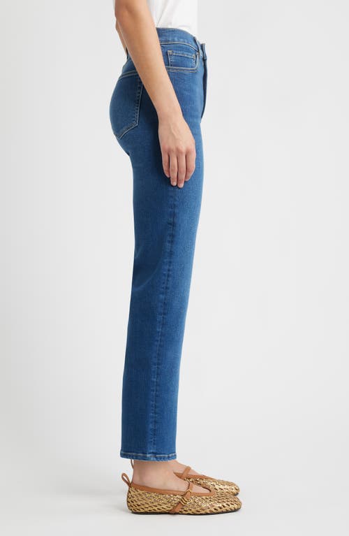 Frame Pixie Le Sleek Straight High Waist Ankle Straight Leg Jeans In Blue