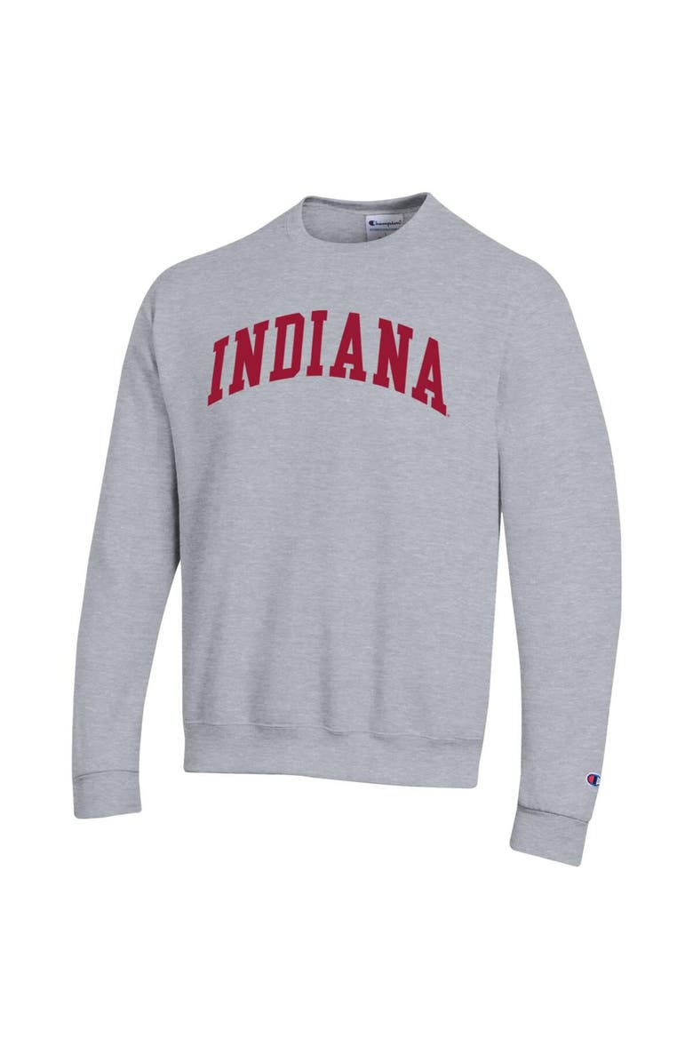 Champion Men's Champion Heather Gray Indiana Hoosiers Basic Arch Fleece Pullover Sweatshirt, Alternate, color, Heather Gray
