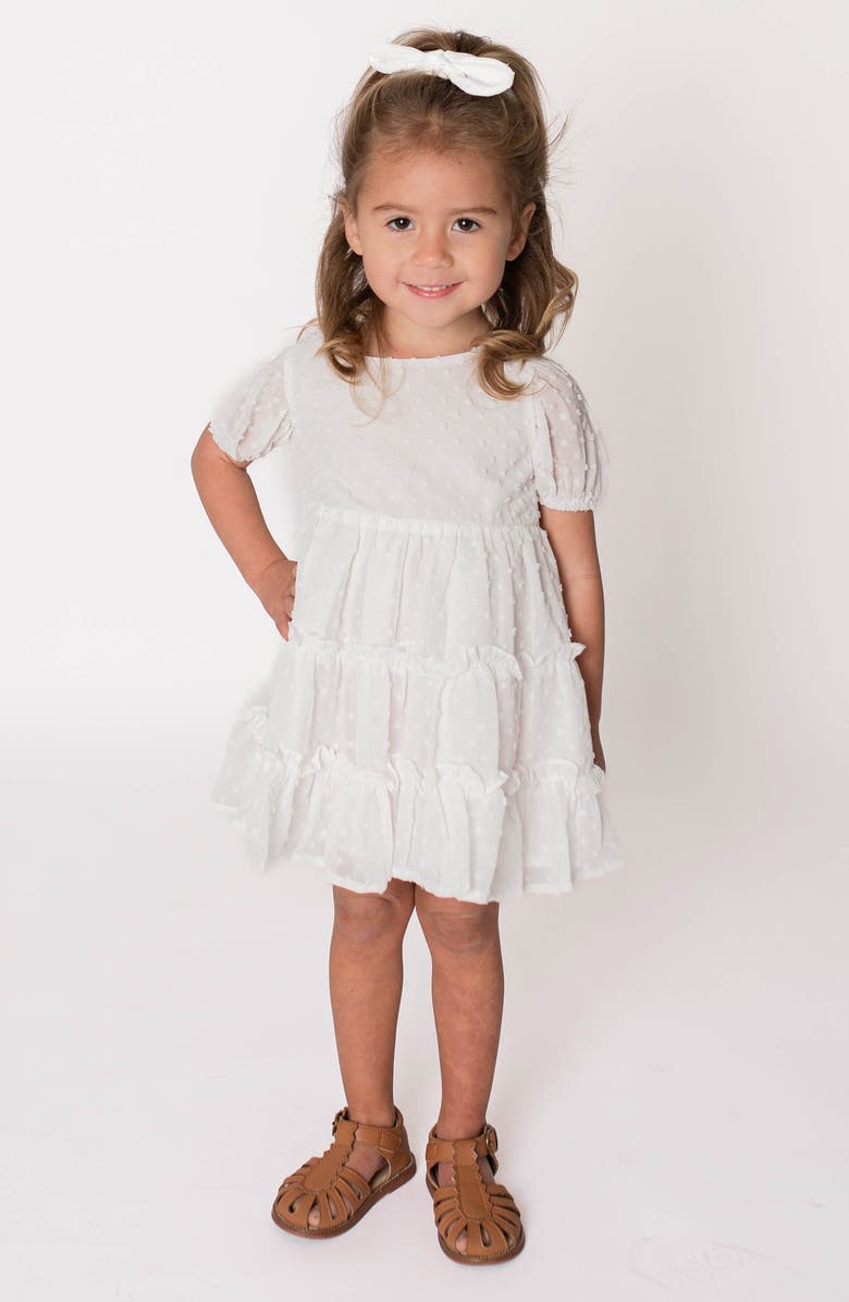 Popatu Plumetti Tiered Party Dress, Alternate, color, 