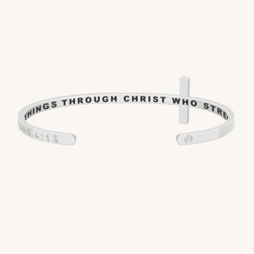 Mantra The Cross Bracelet In Silver