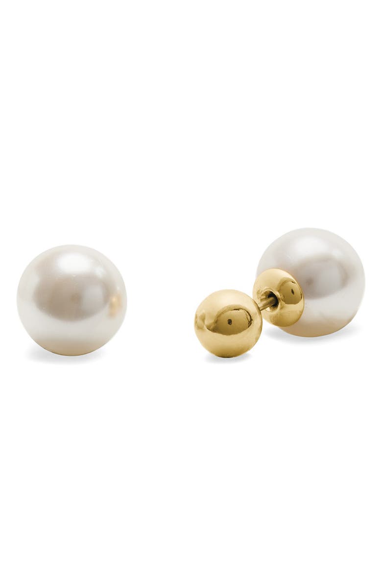 Kate Spade New York Faux Pearl Stud Earrings, Alternate, color, Cream/ Gold