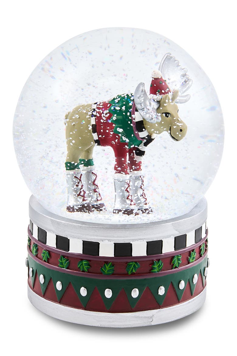 Patience Brewster Mooseltoe Snow Globe, Alternate, color, RED