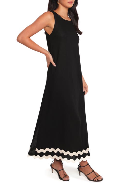 Petal And Pup Petal & Pup Juno Rickrack Trim Maxi Dress In Black