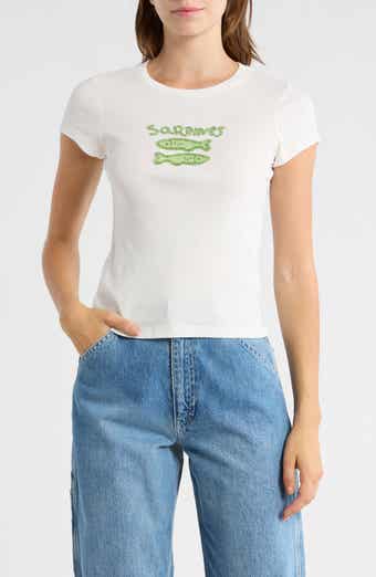 Madden Girl Embroidered Baby Tee